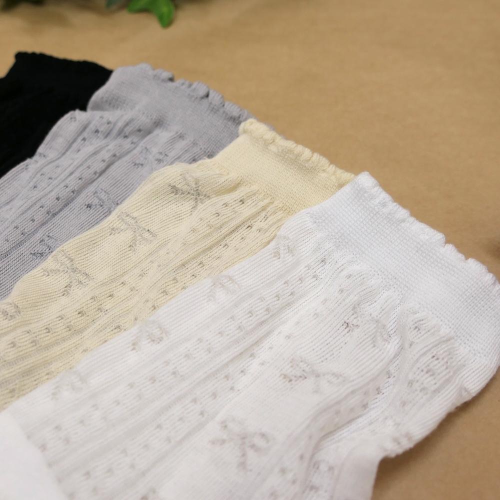 AHUA 阿華有事嗎 直線條蝴蝶結透膚中筒襪 K2329 正韓襪子 百搭純棉襪 韓妞必備 少女襪-細節圖6