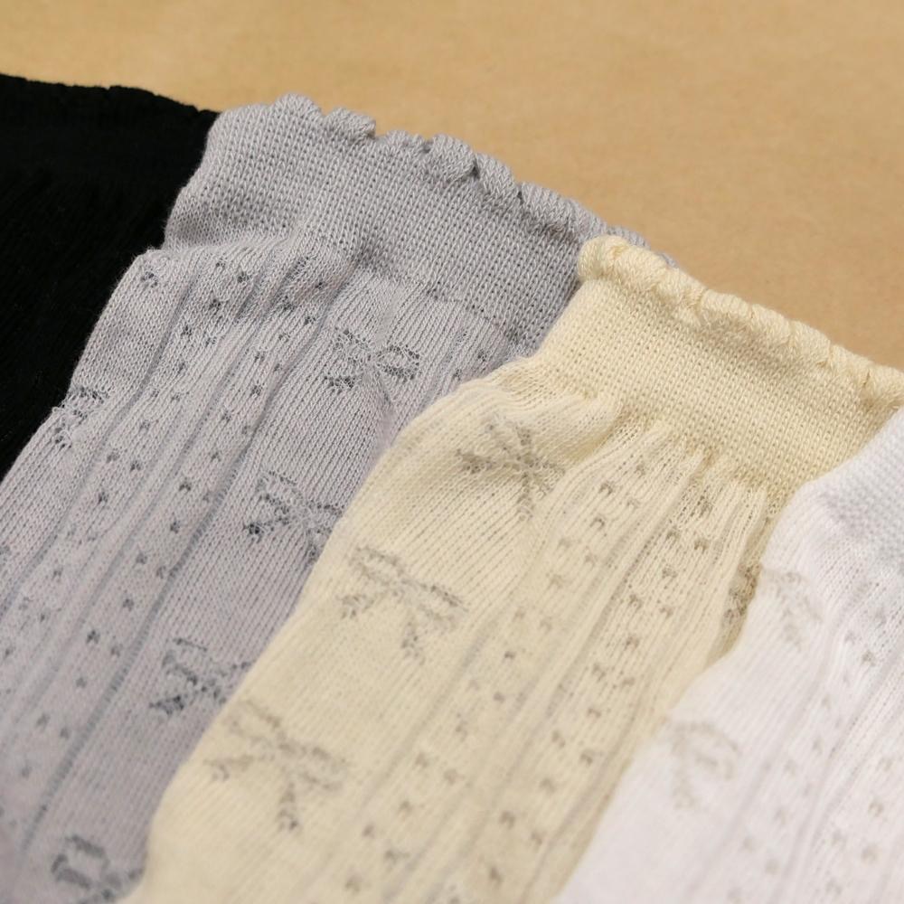 AHUA 阿華有事嗎 直線條蝴蝶結透膚中筒襪 K2329 正韓襪子 百搭純棉襪 韓妞必備 少女襪-細節圖7