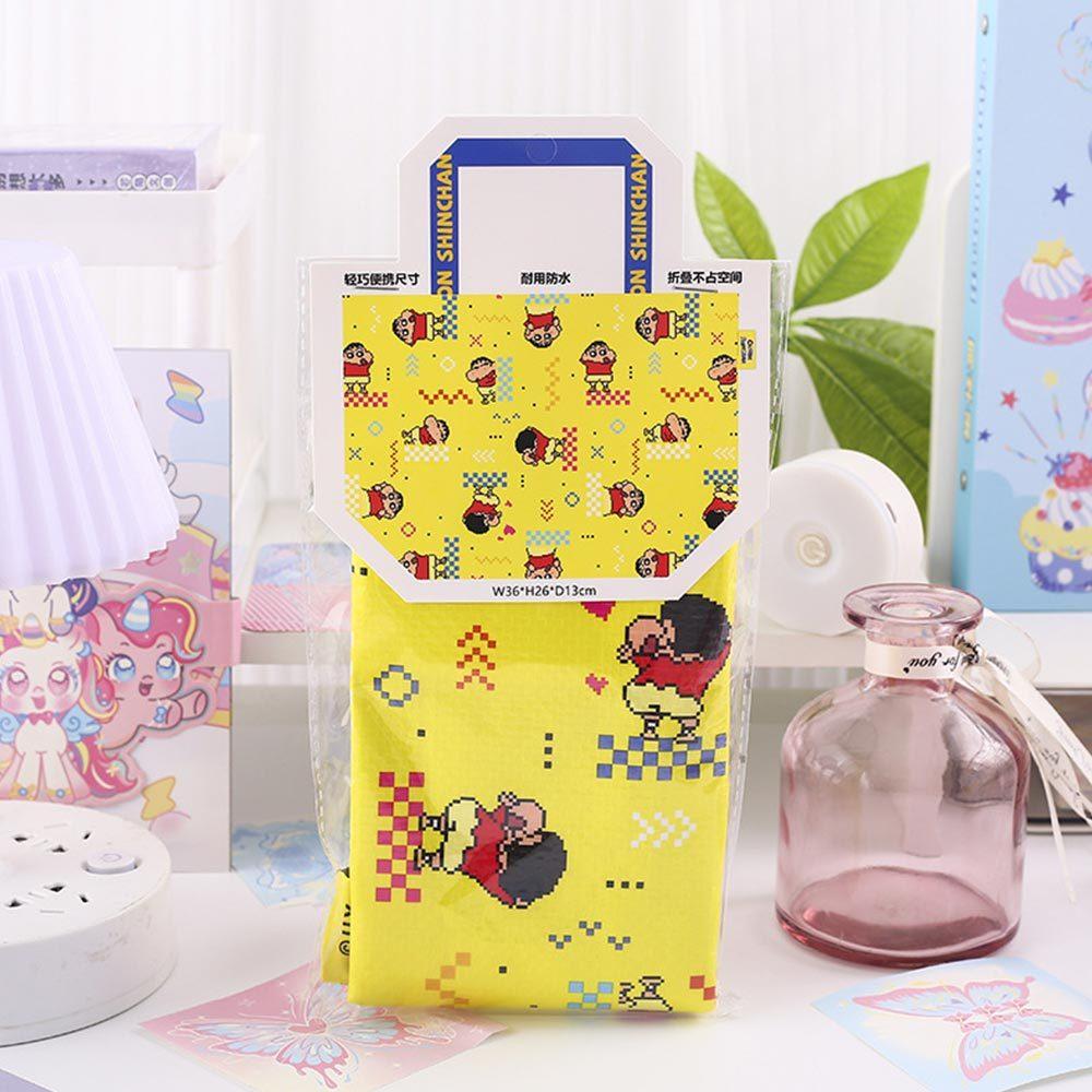 AHUA阿華有事嗎 蠟筆小新手提可折疊手提袋 B0107 摺疊袋 收納袋 防水袋 海灘包 肩背包-細節圖8