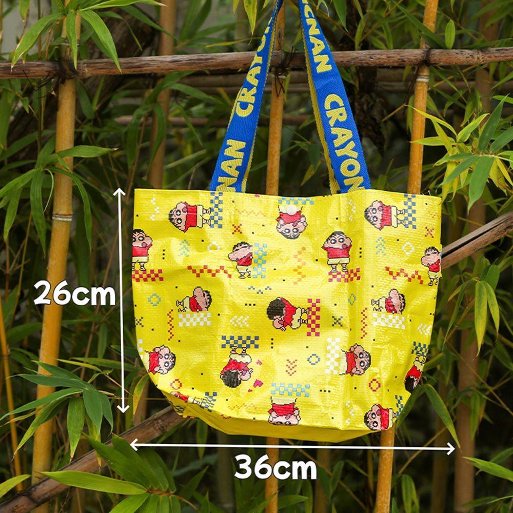 AHUA阿華有事嗎 蠟筆小新手提可折疊手提袋 B0107 摺疊袋 收納袋 防水袋 海灘包 肩背包-細節圖9