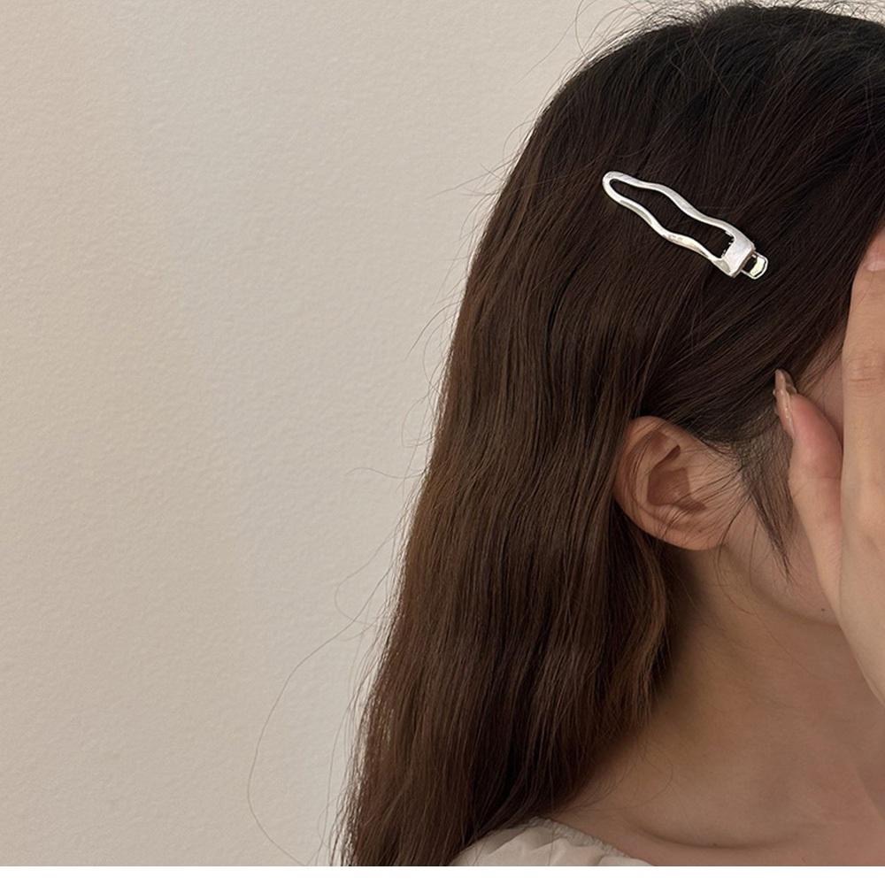 AHUA 阿華有事嗎 金屬縷空波浪髮夾 E0113可愛 百搭 少女 髮夾 瀏海夾 髮飾 配件-細節圖3