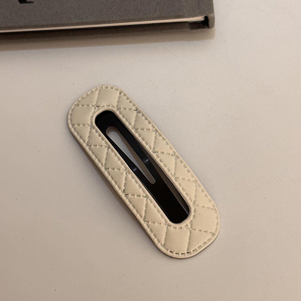 AHUA 阿華有事嗎 純色小香風皮質造型髮夾 E0125 可愛 百搭 少女 髮夾 髮飾 配件-細節圖8