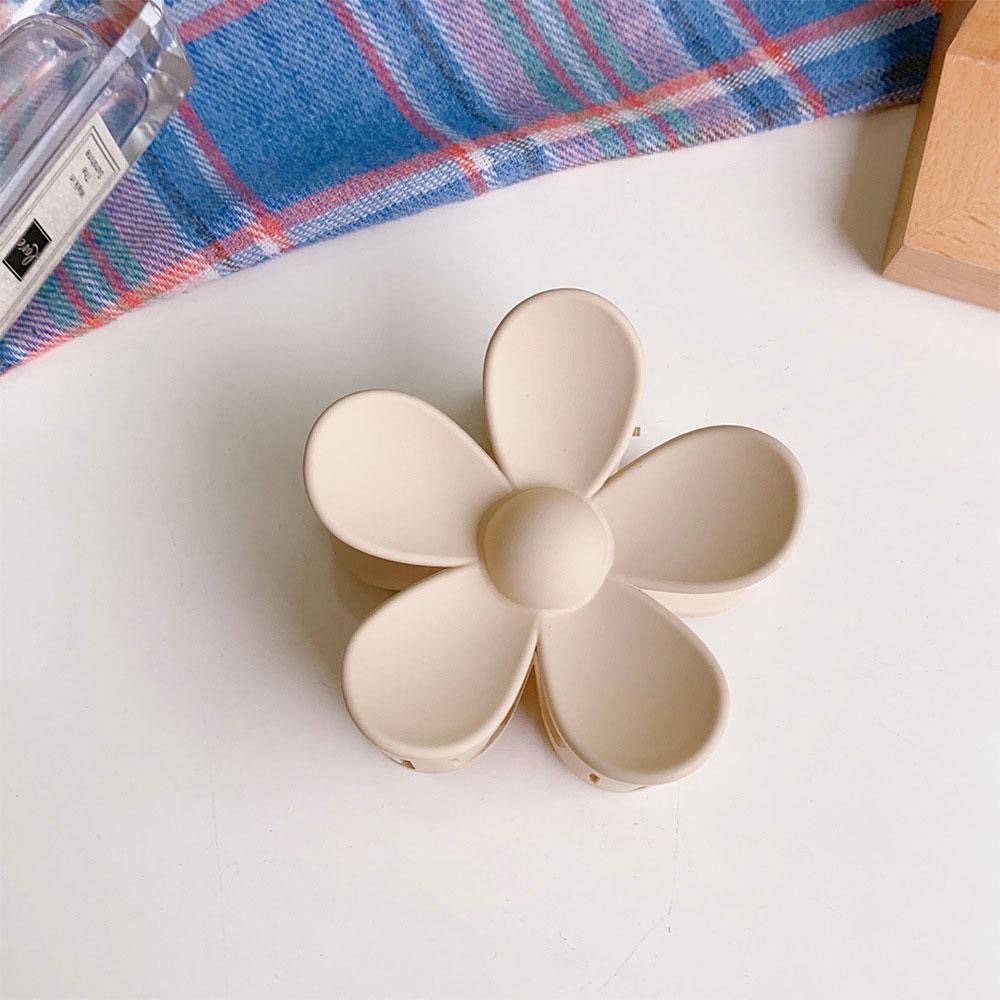 AHUA 霧面奶茶色系髮夾 E0097 鯊魚夾 大抓夾 Ins風髮夾 百搭瀏海夾 女生髮飾 阿華有事嗎-細節圖7