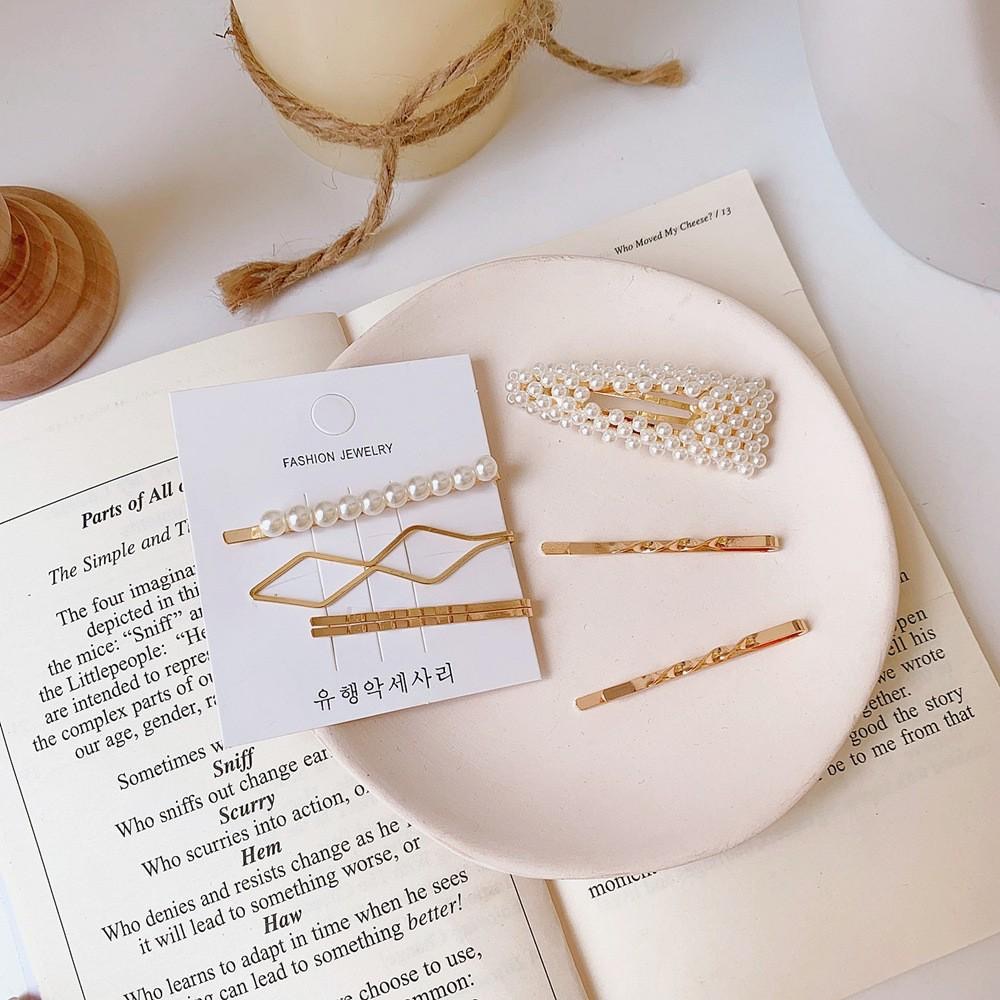 AHUA阿華有事嗎  韓系金屬珍珠髮夾組 E0005 Ins風  百搭金屬夾 日系BB夾 韓妞必備髮飾【新品優惠】-細節圖4