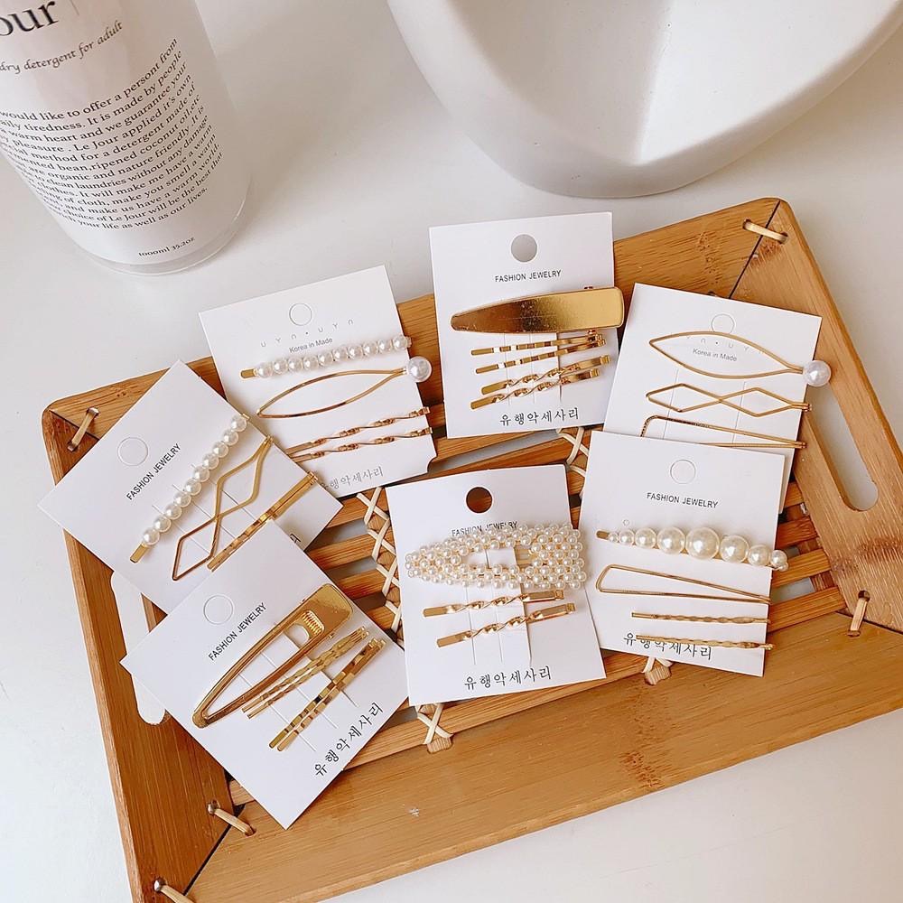 AHUA阿華有事嗎  韓系金屬珍珠髮夾組 E0005 Ins風  百搭金屬夾 日系BB夾 韓妞必備髮飾【新品優惠】-細節圖5