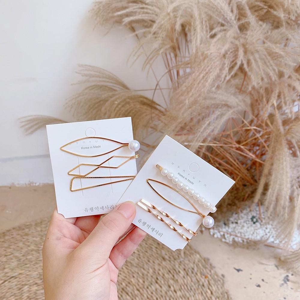 AHUA阿華有事嗎  韓系金屬珍珠髮夾組 E0005 Ins風  百搭金屬夾 日系BB夾 韓妞必備髮飾【新品優惠】-細節圖6