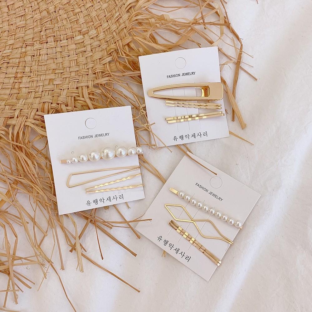 AHUA阿華有事嗎  韓系金屬珍珠髮夾組 E0005 Ins風  百搭金屬夾 日系BB夾 韓妞必備髮飾【新品優惠】-細節圖7