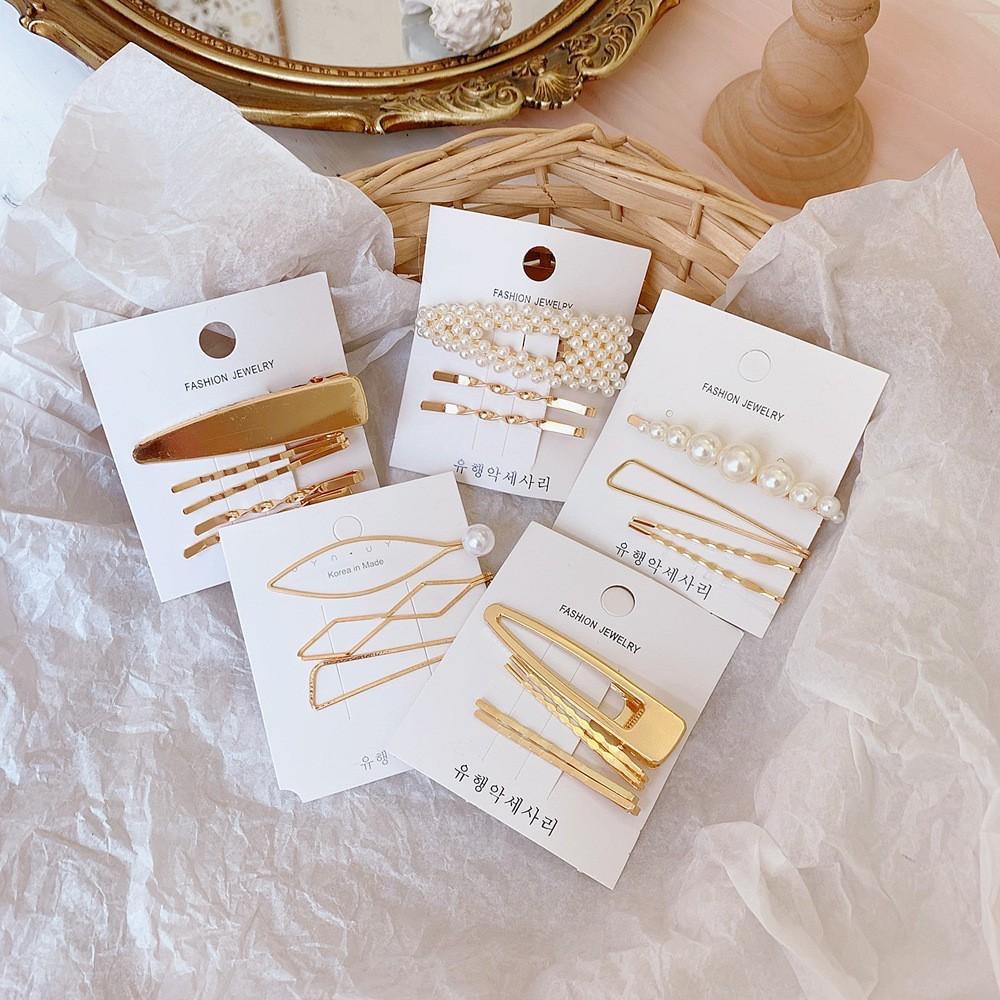 AHUA阿華有事嗎  韓系金屬珍珠髮夾組 E0005 Ins風  百搭金屬夾 日系BB夾 韓妞必備髮飾【新品優惠】-細節圖8