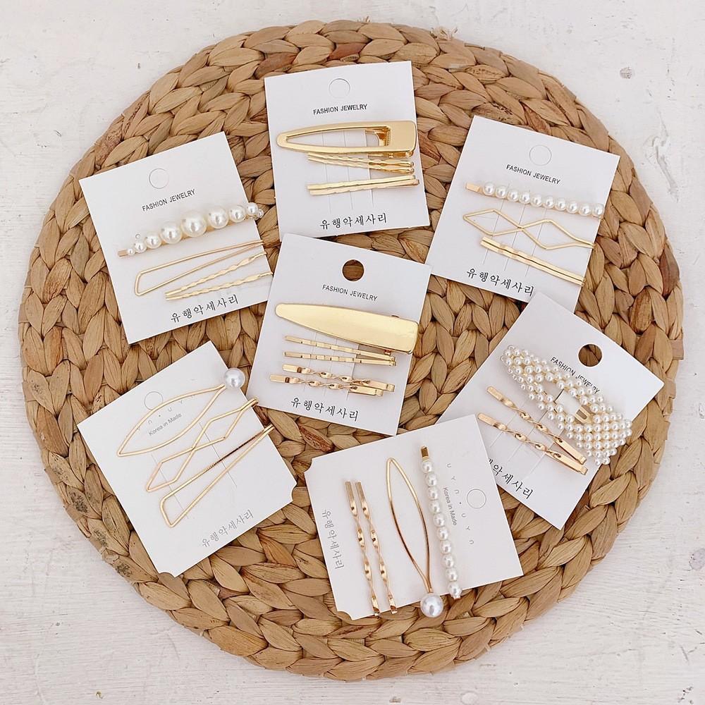 AHUA阿華有事嗎  韓系金屬珍珠髮夾組 E0005 Ins風  百搭金屬夾 日系BB夾 韓妞必備髮飾【新品優惠】-細節圖9