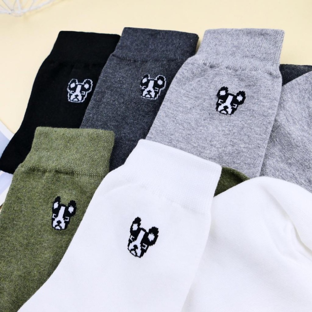 AHUA 阿華有事嗎 純色鬥牛犬小頭男生中筒襪 男襪 K2332 正韓襪子 百搭純棉襪 韓系必備 男襪-細節圖8