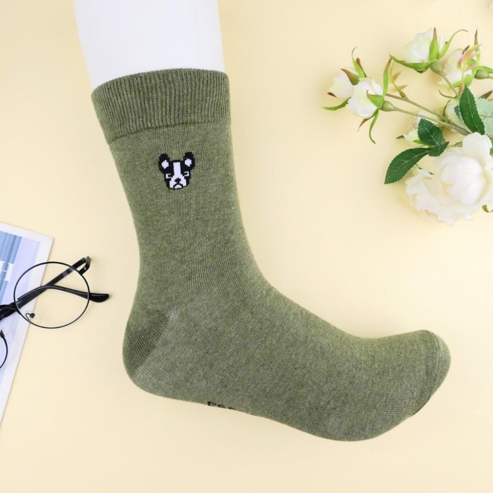 AHUA 阿華有事嗎 純色鬥牛犬小頭男生中筒襪 男襪 K2332 正韓襪子 百搭純棉襪 韓系必備 男襪-細節圖9