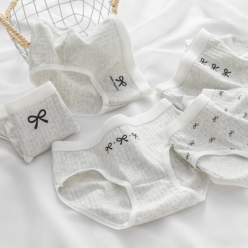 AHUA 阿華有事嗎 麻花灰簡約蝴蝶結系列少女內褲 I0089 女生內褲  流行少女內褲 可愛內褲-細節圖5