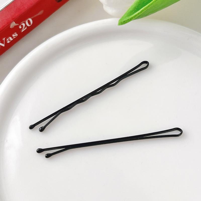 AHUA 阿華有事嗎 黑色一字髮夾40入盒裝 E0139 韓系可愛 百搭 少女 髮夾 髮飾 配件-細節圖6