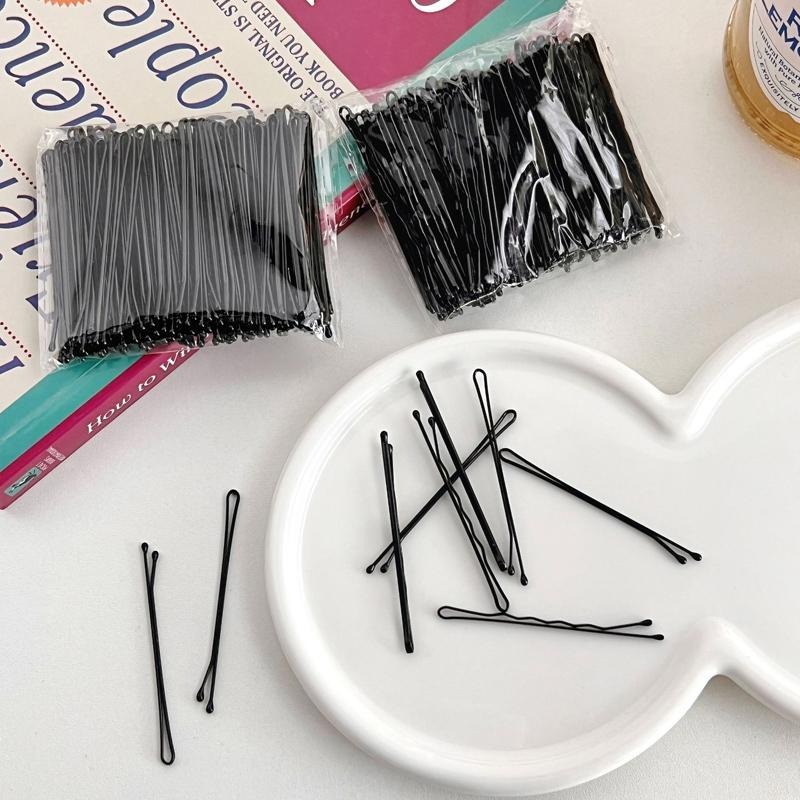 AHUA 阿華有事嗎 黑色一字髮夾40入盒裝 E0139 韓系可愛 百搭 少女 髮夾 髮飾 配件-細節圖13