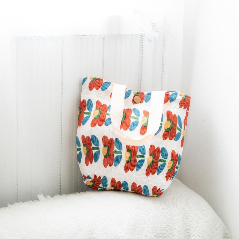 AHUA阿華有事嗎 韓系包包 幾何抓皺手提小布包 B0047 韓妞必備小物 百搭配件 包包 袋子 手袋 日系 芬蘭風-細節圖7