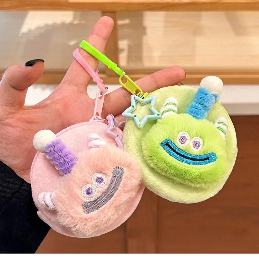 AHUA 阿華有事嗎 立體多巴胺毛絨怪獸耳機零錢包 B0106 可愛 掛飾 收納包 零錢包-細節圖3