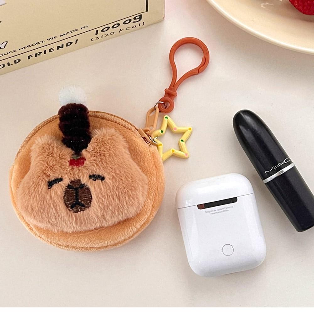 AHUA 阿華有事嗎 立體多巴胺毛絨怪獸耳機零錢包 B0106 可愛 掛飾 收納包 零錢包-細節圖4