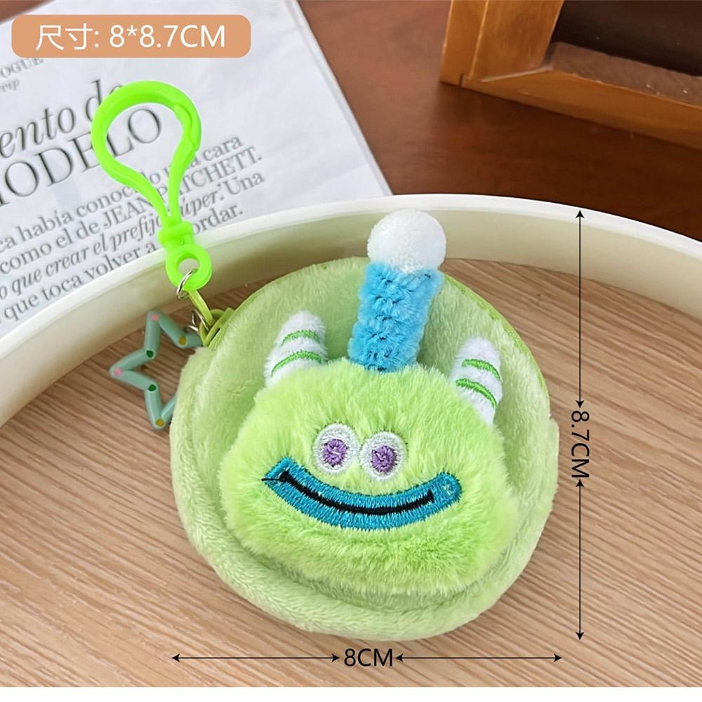 AHUA 阿華有事嗎 立體多巴胺毛絨怪獸耳機零錢包 B0106 可愛 掛飾 收納包 零錢包-細節圖5
