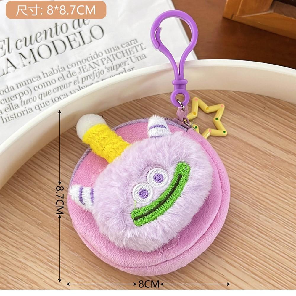 AHUA 阿華有事嗎 立體多巴胺毛絨怪獸耳機零錢包 B0106 可愛 掛飾 收納包 零錢包-細節圖6