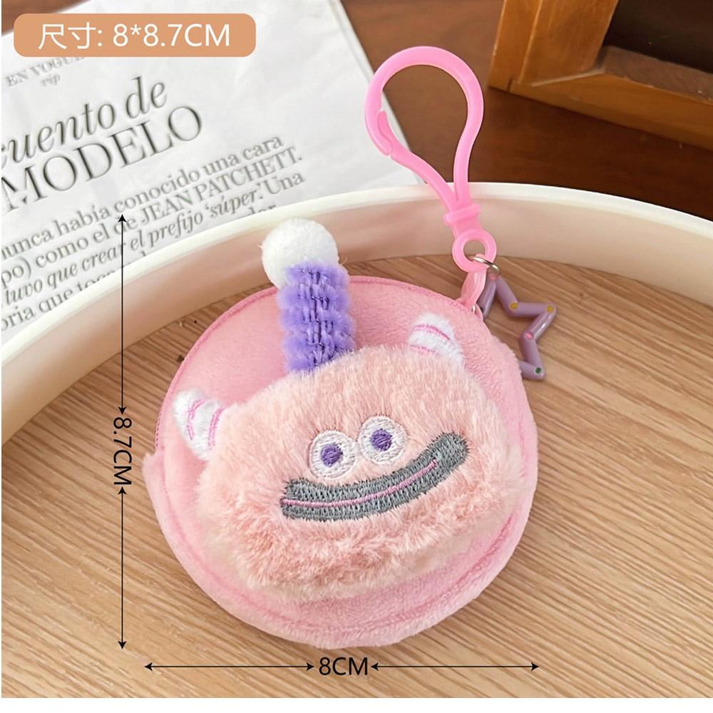 AHUA 阿華有事嗎 立體多巴胺毛絨怪獸耳機零錢包 B0106 可愛 掛飾 收納包 零錢包-細節圖7