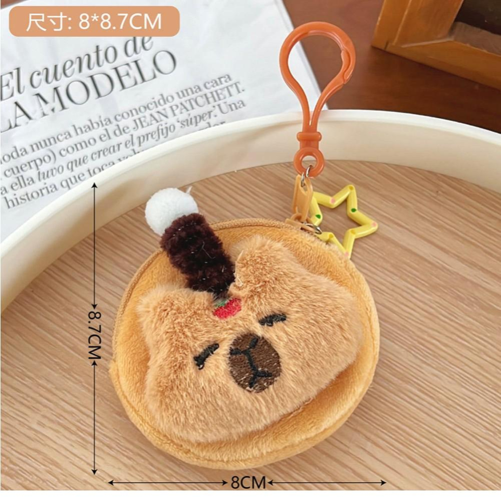 AHUA 阿華有事嗎 立體多巴胺毛絨怪獸耳機零錢包 B0106 可愛 掛飾 收納包 零錢包-細節圖8