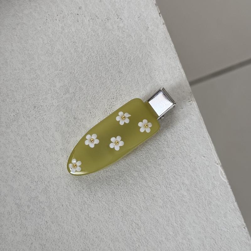 AHUA 阿華有事嗎 滿版立體小白花無痕髮夾E0169 韓系可愛 百搭 少女 髮夾 髮飾 配件-細節圖7