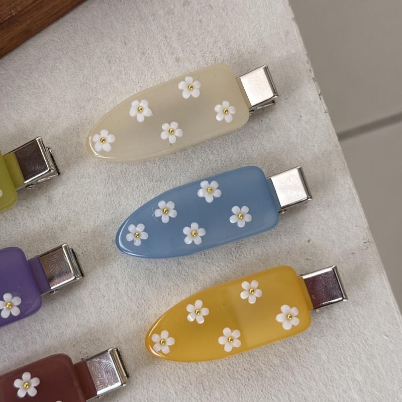 AHUA 阿華有事嗎 滿版立體小白花無痕髮夾E0169 韓系可愛 百搭 少女 髮夾 髮飾 配件-細節圖8