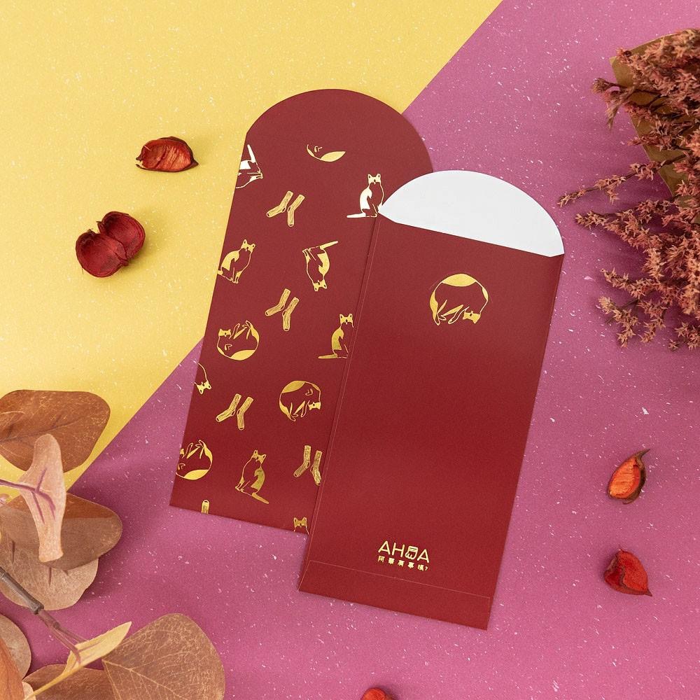 AHUA阿華有事嗎 阿華獨家訂製 2020燙金小賓貓貓紅包袋3入1包 【D0004】新年過年春節 燙金紅包袋-細節圖3