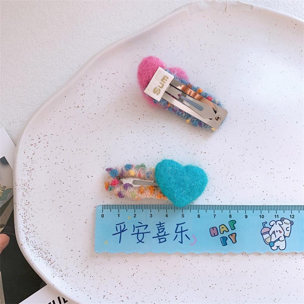 AHUA  兒童羊毛氈彩色愛心BB髮夾 兒童髮飾 造型髮夾 親子穿搭 TT0044 阿華有事嗎-細節圖7