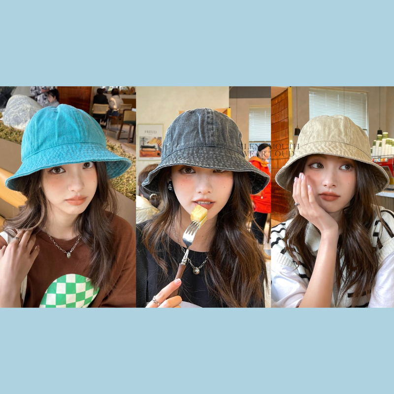 [部分現貨] 圓頂漁夫帽 漁夫帽 棉質漁夫帽 水桶帽 復古水洗漁夫帽 遮陽帽 鐘型帽 春夏帽子 短帽簷漁夫帽-細節圖2