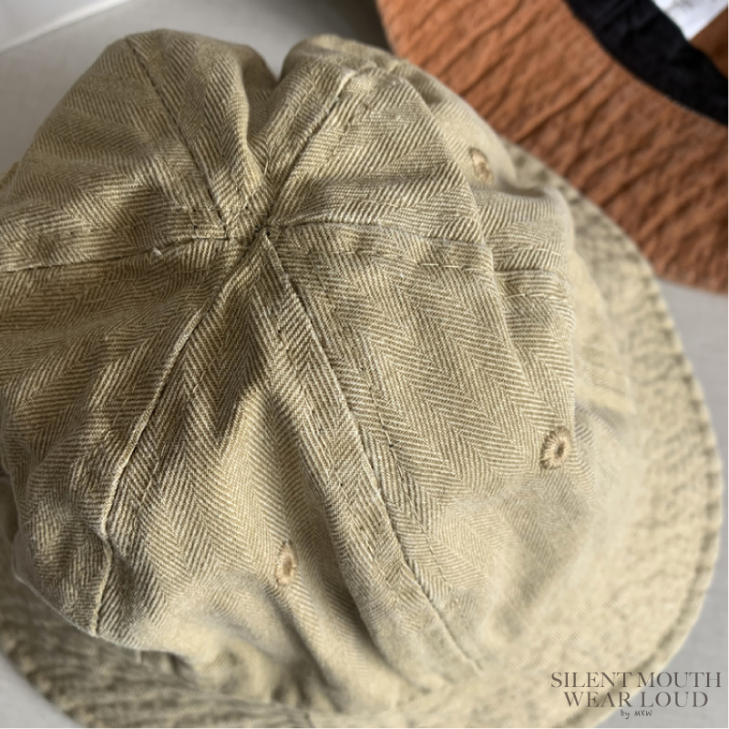 [部分現貨] 圓頂漁夫帽 漁夫帽 棉質漁夫帽 水桶帽 復古水洗漁夫帽 遮陽帽 鐘型帽 春夏帽子 短帽簷漁夫帽-細節圖6