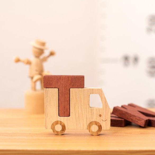 木質 兒童 26個英文字母 早教益智 玩具 數字 積木 益智拼圖 拼單詞遊戲-細節圖4