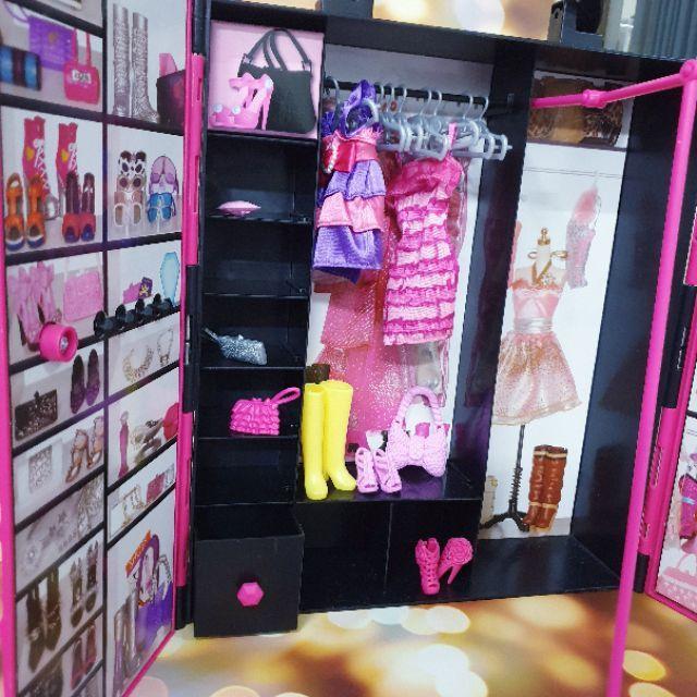 美到翻🥰 二手 正版 Barbie芭比娃娃套裝玩具禮物衣服大禮盒兒童女孩芭比公主夢幻衣櫥-細節圖3