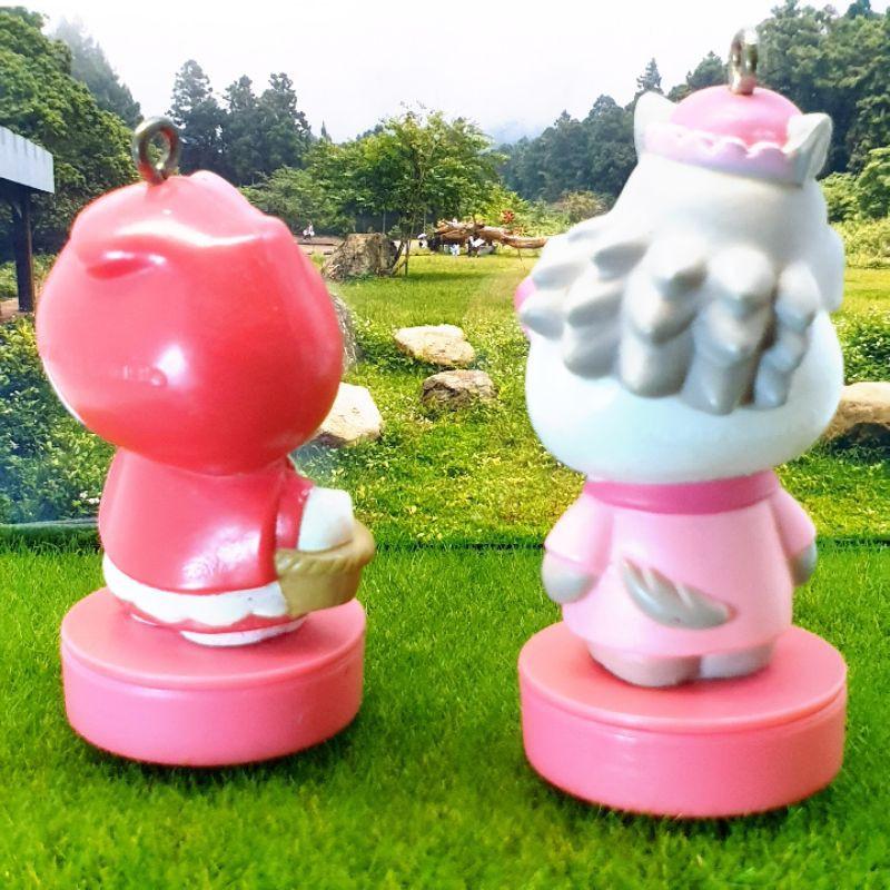 【買七送一🌹】絕版品 凱蒂貓 7-11 夢幻變裝吊飾印章 迷你公仔印章   單賣-細節圖8