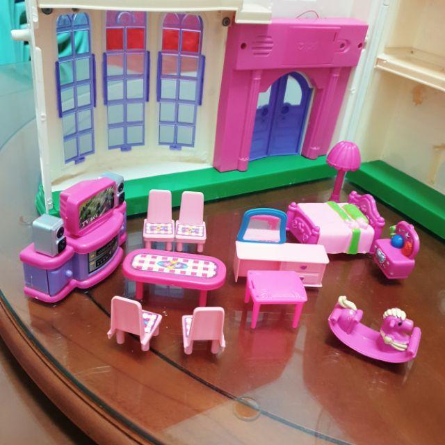 【♥薇樂園】雙層別墅娃娃屋 | 按門鈴叮咚叮咚、路燈亮~絕版娃娃屋，女孩家家酒最愛，兩層透天別墅-細節圖5