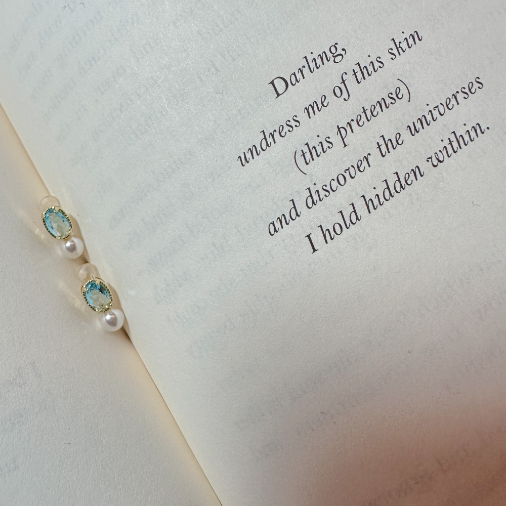 🩵天空藍鋯石小珍珠耳環🩵-細節圖4