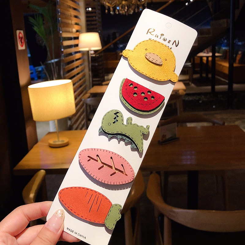 【兒童髮夾多件套組】可愛髮夾 女童髮夾 綁頭髮 幼稚園髮飾 飾品 可愛髮夾 水果髮夾 頭上裝飾-細節圖9