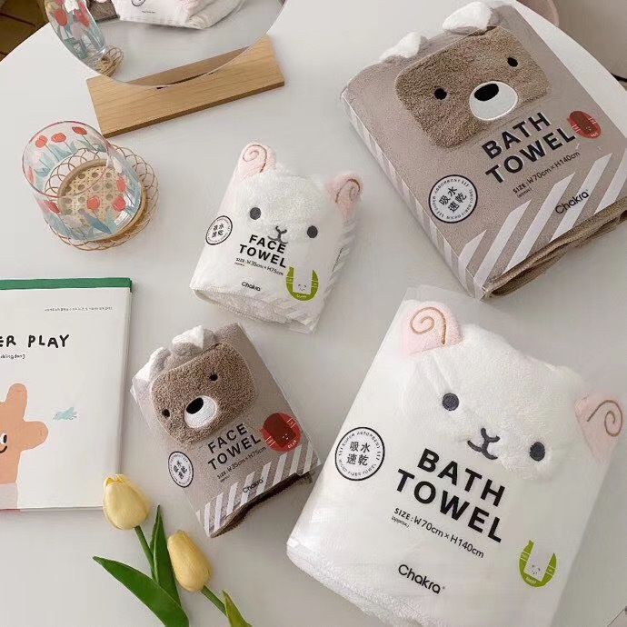 吸水巾 兒童卡通浴巾 擦髮巾 可愛動物吸水巾 玩水毛巾 超吸水巾 洗澡巾 超細纖維  海灘浴巾 小毛巾 可愛禮物-細節圖2