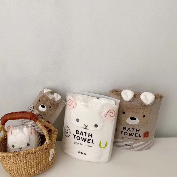 吸水巾 兒童卡通浴巾 擦髮巾 可愛動物吸水巾 玩水毛巾 超吸水巾 洗澡巾 超細纖維  海灘浴巾 小毛巾 可愛禮物-細節圖3