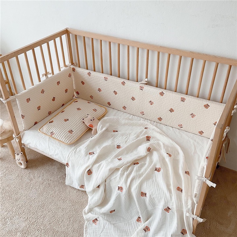 透氣寶寶枕 小熊枕頭 韓國Ins風 吸汗枕 純棉 寶寶枕頭 兒童枕頭 午睡枕 可愛刺繡圖案-細節圖2