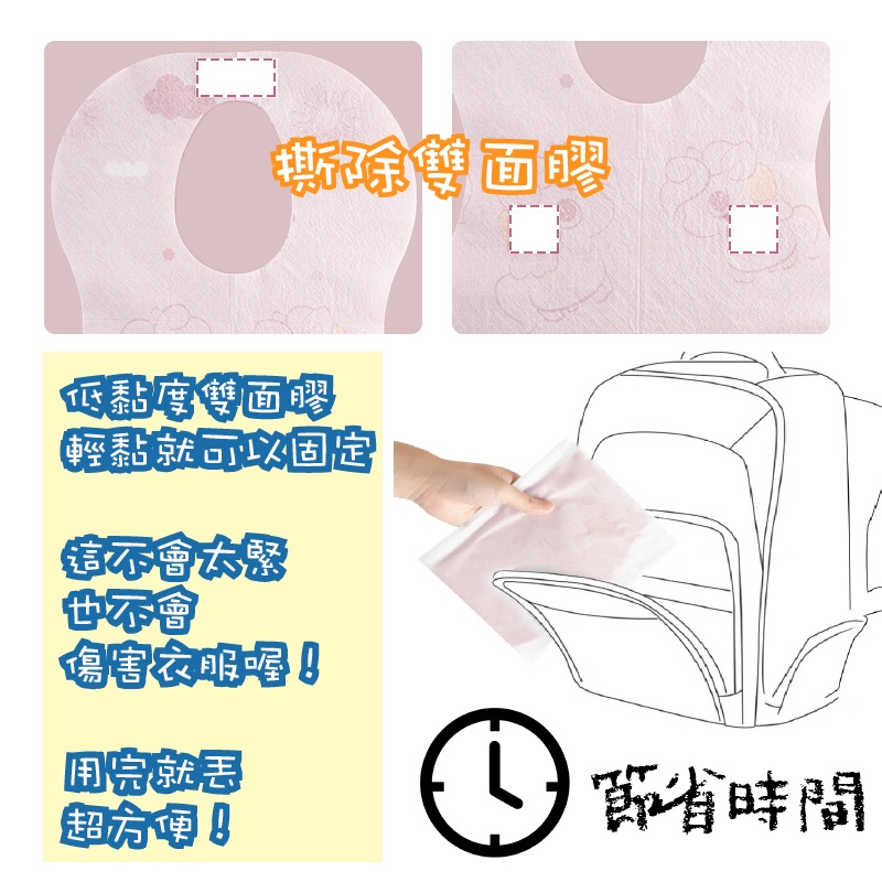 拋棄式圍兜 一次性圍兜 兒童圍兜 好用圍兜 外出圍兜 可調脖圍 免洗圍兜 吃飯圍兜 防水圍兜 外出神器 獨立包裝 拋棄式-細節圖4