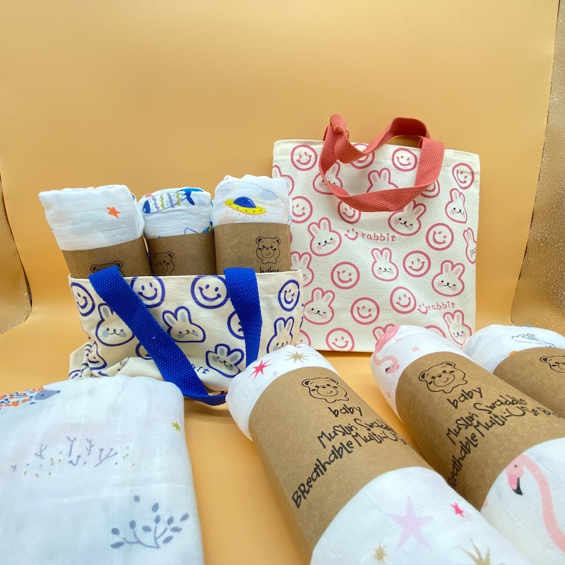 最新款 帆布手提袋 兔兔手提袋 水壺袋 奶瓶袋 尿布袋 環保提袋 媽媽提袋 母嬰外出必備款 伴手禮包裝-細節圖5