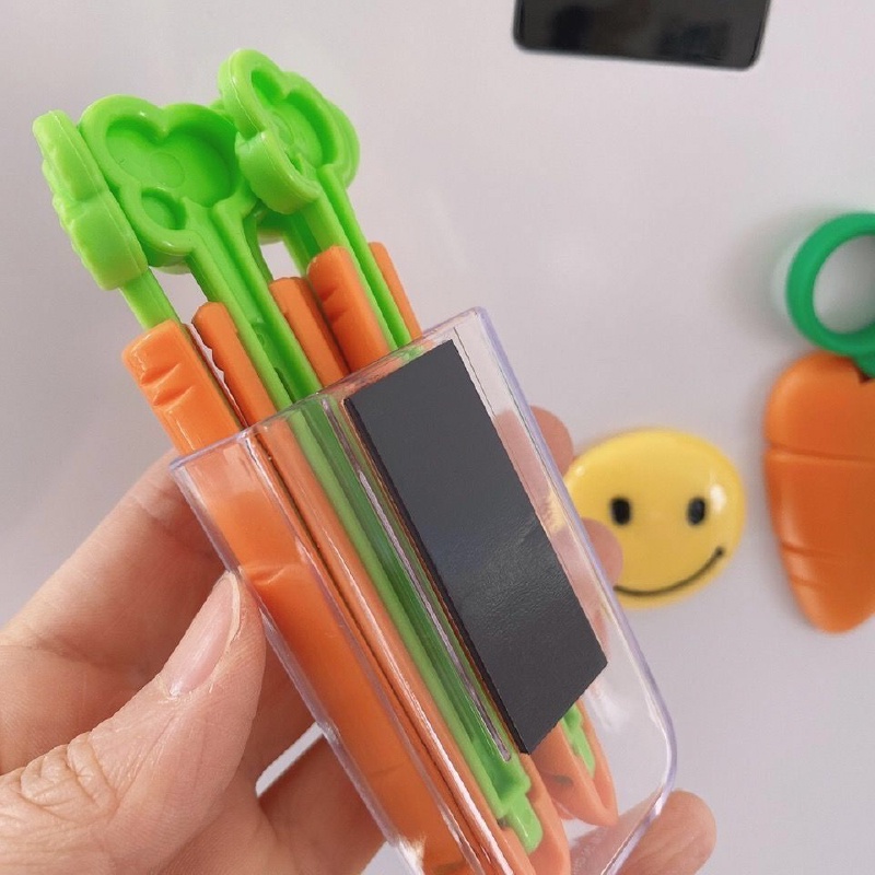 封口夾 食物封口夾 胡蘿蔔零食夾 食品密封夾 食品夾子 食物保鮮夾 封袋夾 零食夾 餅乾密封 可愛封口夾 磁鐵-細節圖4