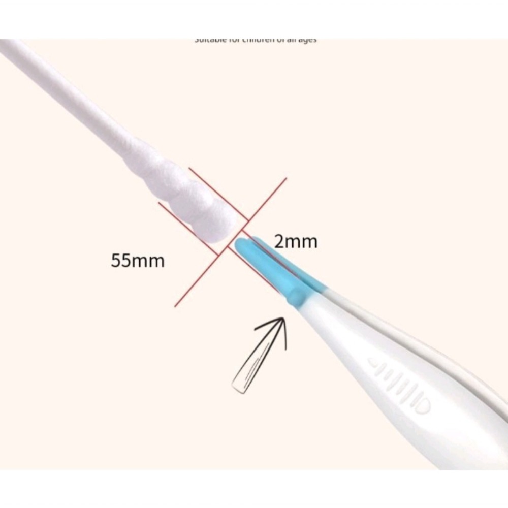 跨境亞馬遜嬰兒挖耳勺挖鼻屎雙頭矽膠 清潔棒 棉花棒-細節圖2