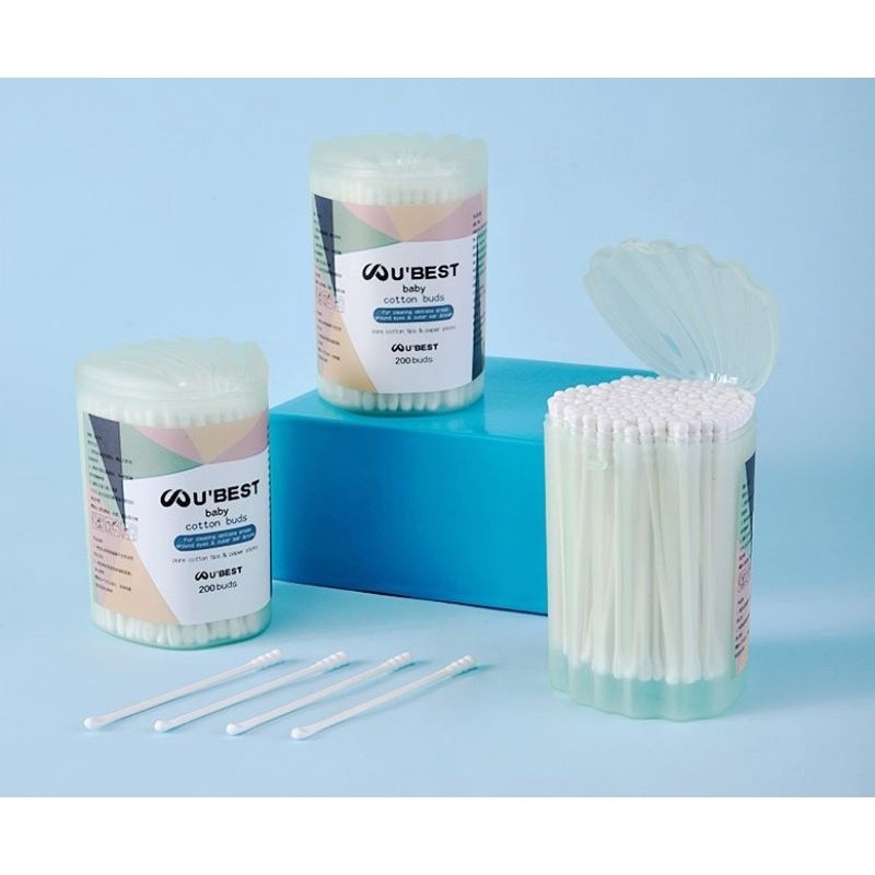 現貨 嬰兒棉花棒 寶寶專用耳勺設計  嬰幼兒童新生兒 掏耳鼻屎雙頭清潔棉花棒 超細-細節圖2