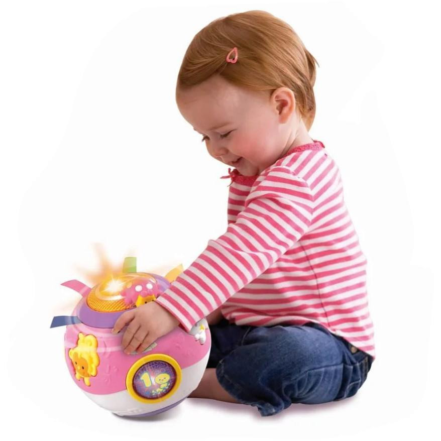 英國【Vtech】炫彩聲光滾滾球 動物派對聲光滾滾球 橘色 粉色 滾滾球 滾球玩具 轉轉球 學爬玩具 電動球 爬行 自動-細節圖6