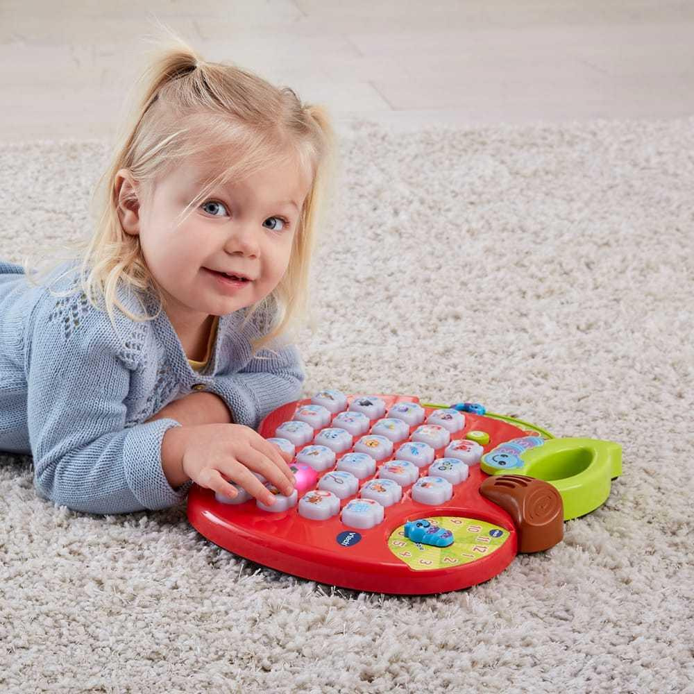 英國【Vtech】電子學習機系列-蘋果字母學習機 藍色蟲蟲版 (新版) 綠色蟲蟲版 發音 字母 數字 拼讀 歌曲 時間-細節圖2