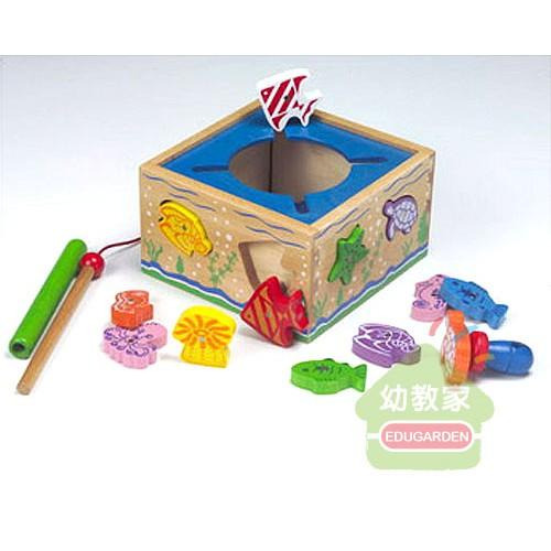 GOGO TOYS #20865 磁性釣魚配對盒 釣魚配對 小肌肉 手眼協調 拼圖 教育玩具 木製教具 GogoToys-細節圖2