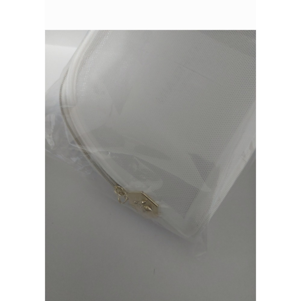 透明網紗化妝包 收納包 嬌蘭白色雙層網紗化妝袋-細節圖2