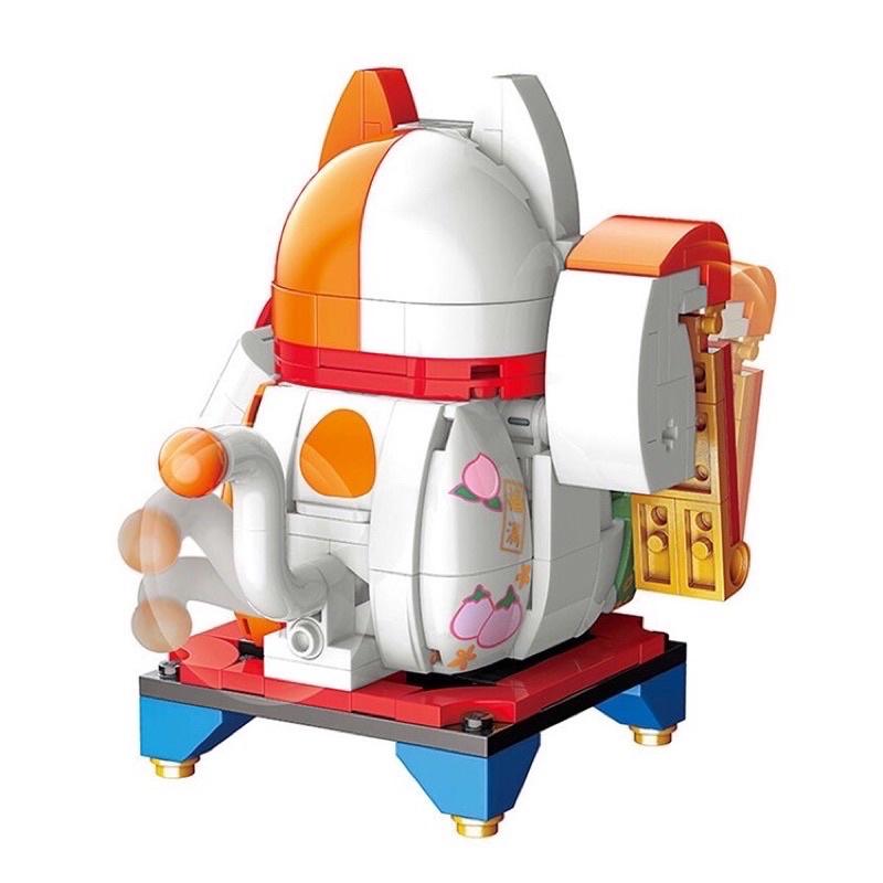 ［翔運動］Qman啟蒙積木 轉轉招財貓 新年禮物 生日禮物 交換禮物 聖誕禮物 積木玩具-細節圖4